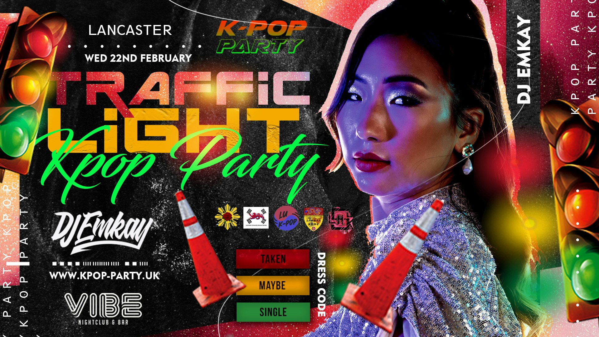 K-Pop Traffic Light Party Lancaster with DJ EMKAY | Wednesday 22nd February