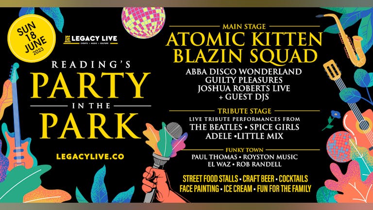 Party In The Park Ft Atomic Kitten : Reading's Biggest Family Festival 🌤