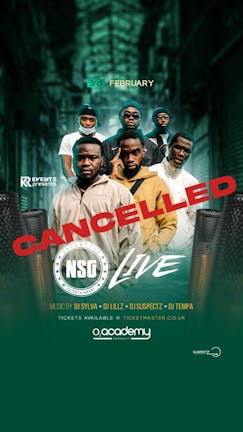 CANCELLED : NSG LIVE:  AT THE 02 ACADEMY BOURNEMOUTH 