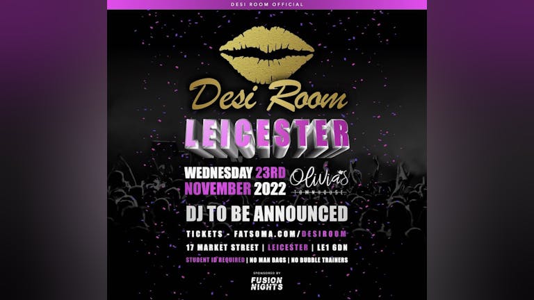 Desi Room, Leicester Refreshers 'Welcome Back'
