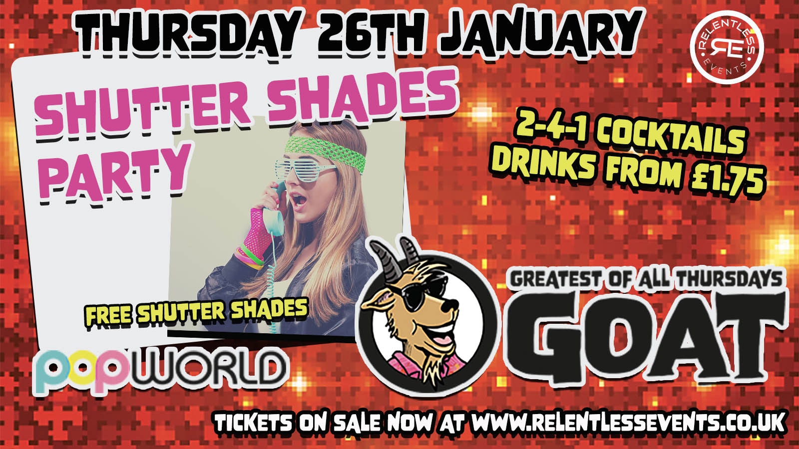 GOAT ‘SHUTTER SHADES PARTY’ at Popworld Birmingham