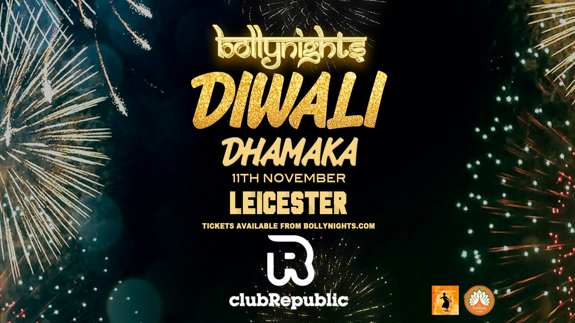 Bollynights Leicester DIWALI DHAMAKA: Saturday 11th November  | Club Republic