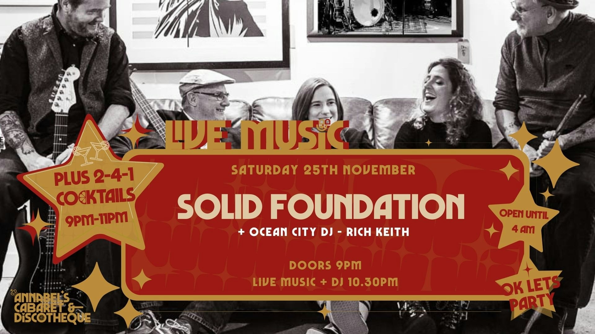 Live Music: SOLID FOUNDATION // Annabel’s Cabaret & Discotheque