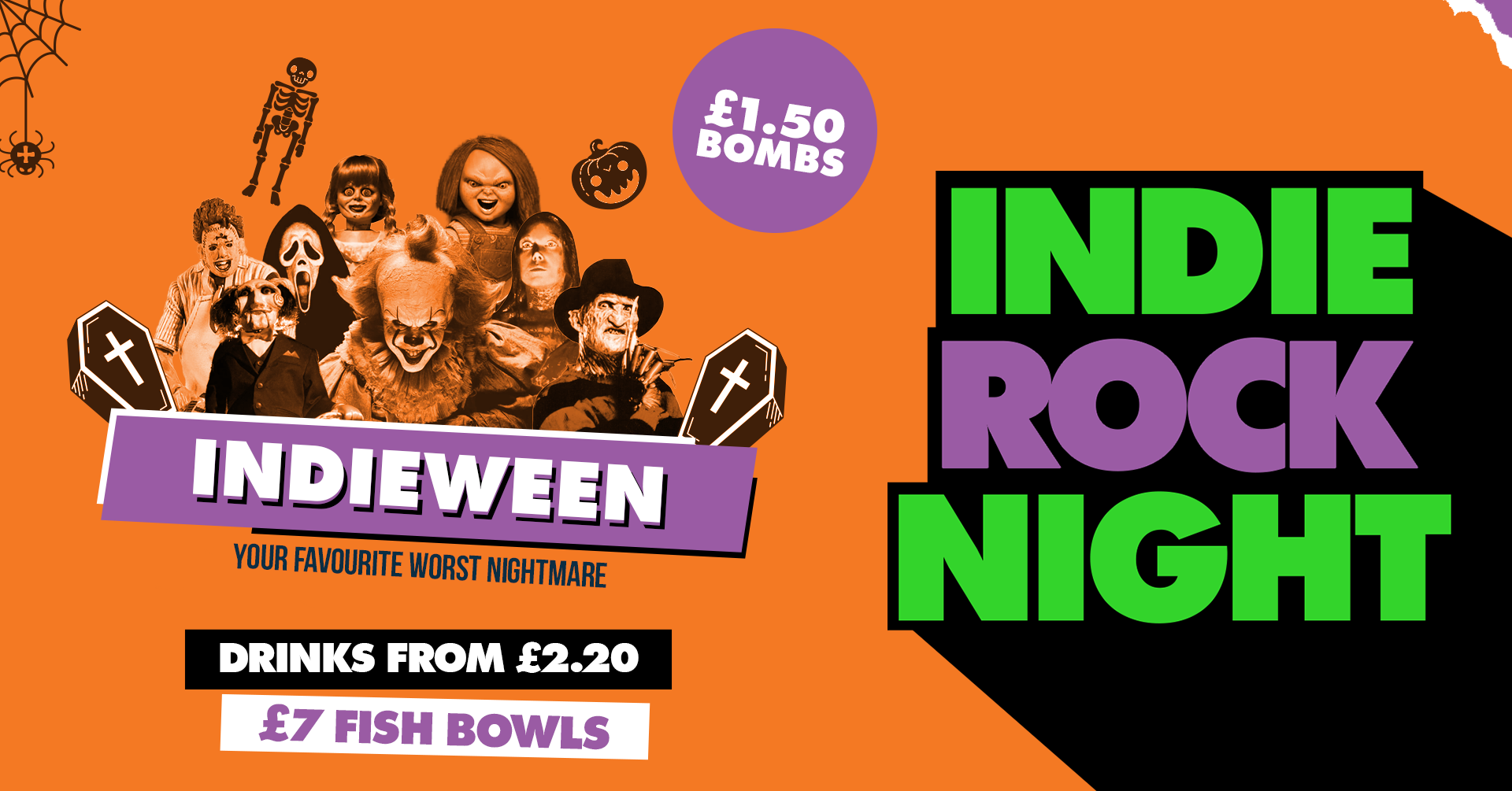 Indie Rock Night ∙ INDIEWEEN (HALLOWEEN 2023) *LAST 10 ONLINE TICKETS*