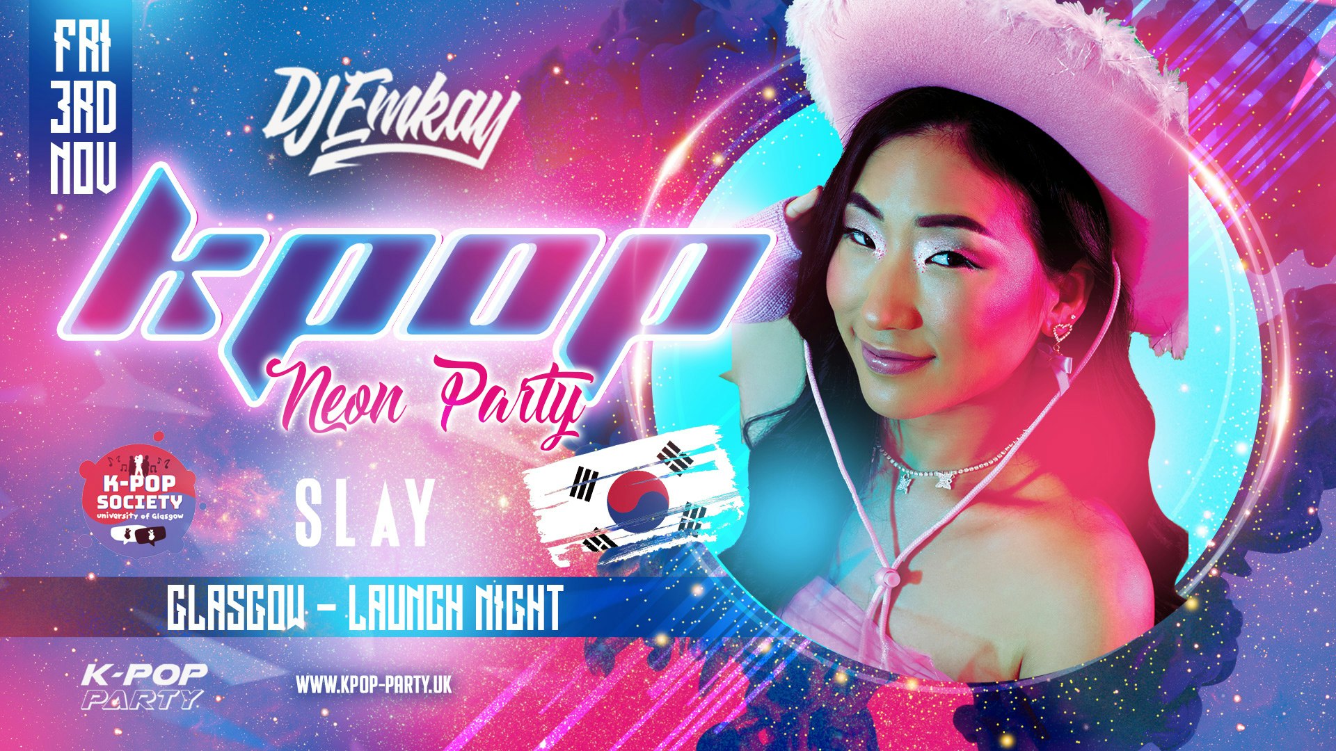 K-Pop NEON Party Glasgow with DJ EMKAY | Friday 3rd November