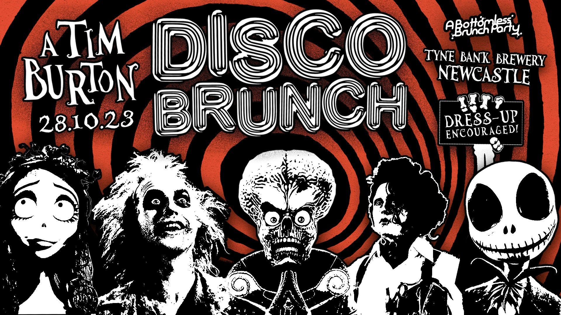 ‘A Bottomless Brunch Party’ | A Tim Burton Disco Brunch