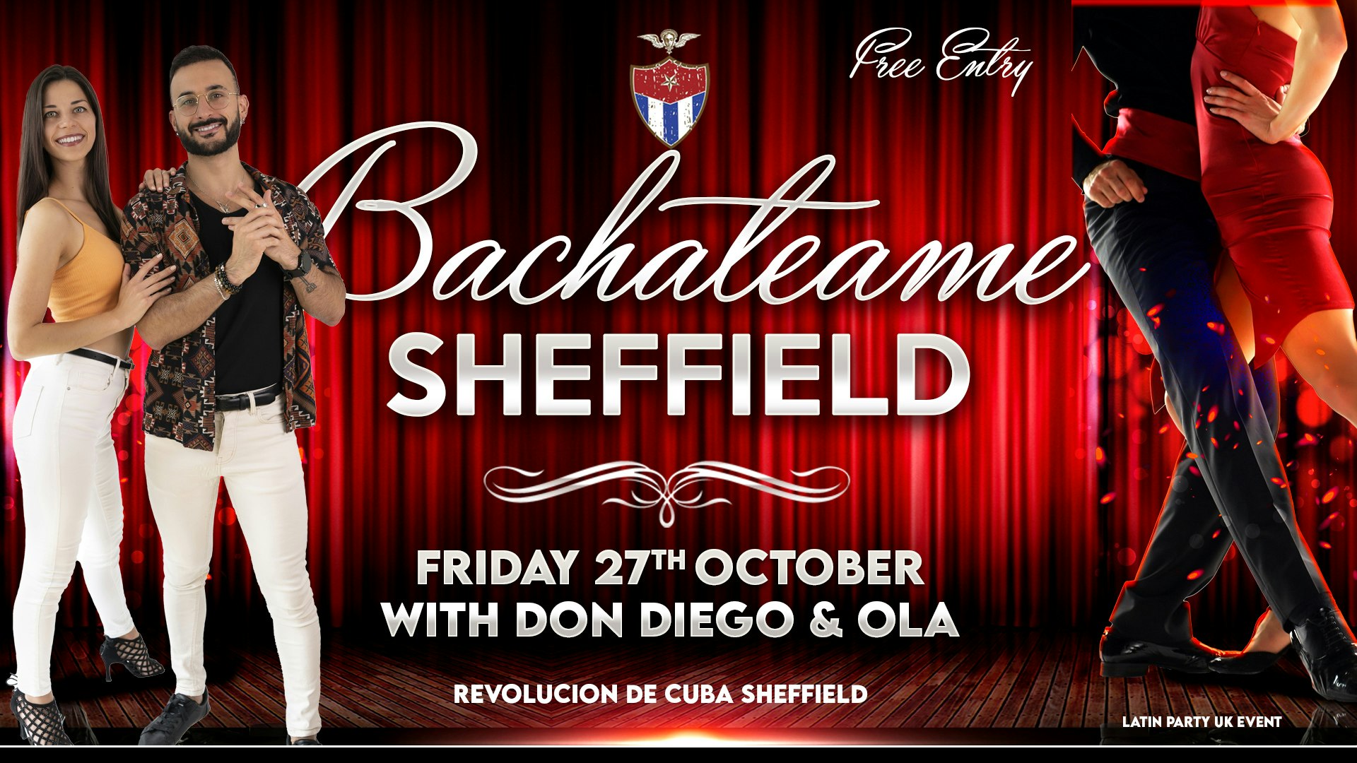 Bachateame Sheffield – Free Event with Diego & Ola – Friday 27th October | Revolucion De Cuba