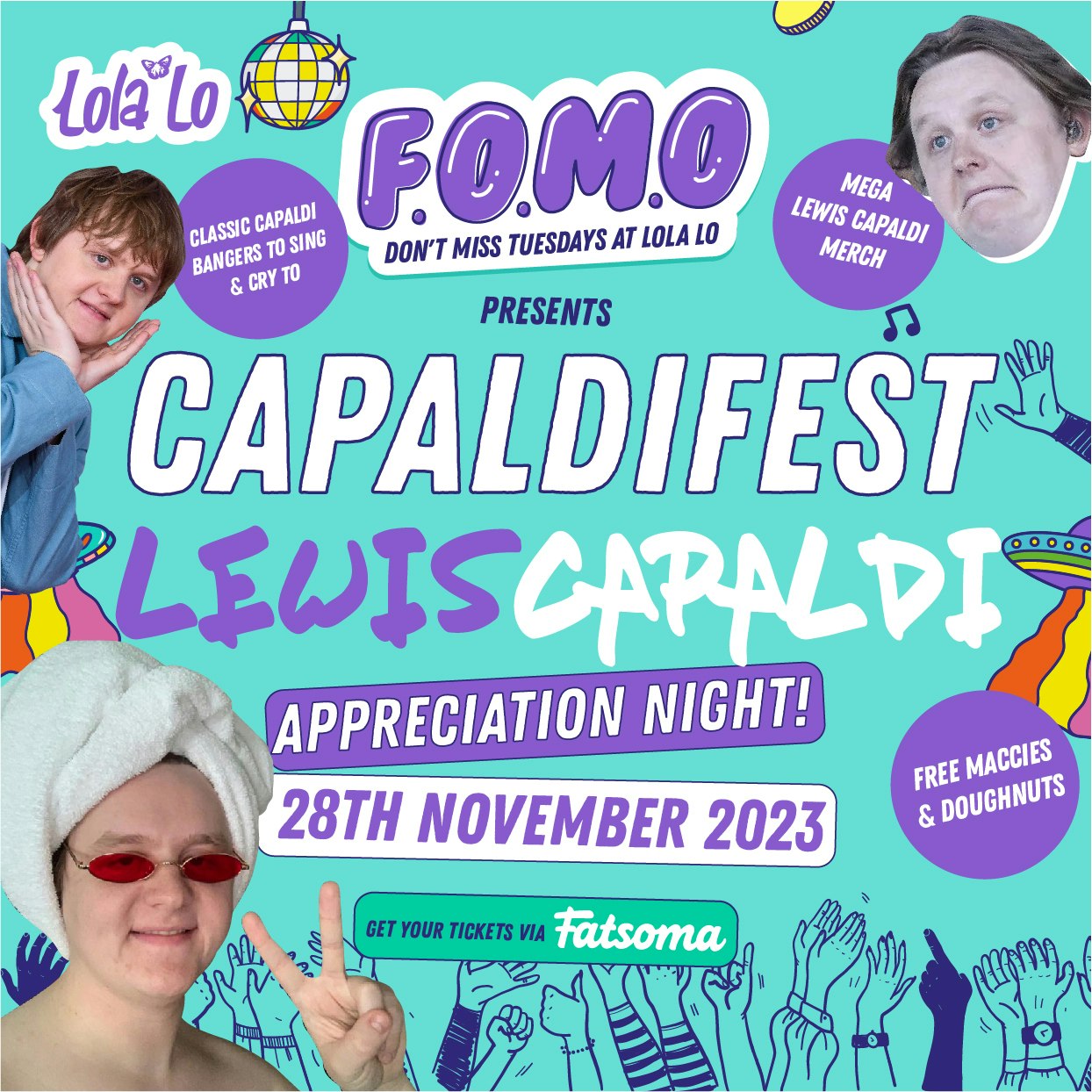 F.O.M.O – Lewis Capaldi Appreciation Night 🖤🎧🎶