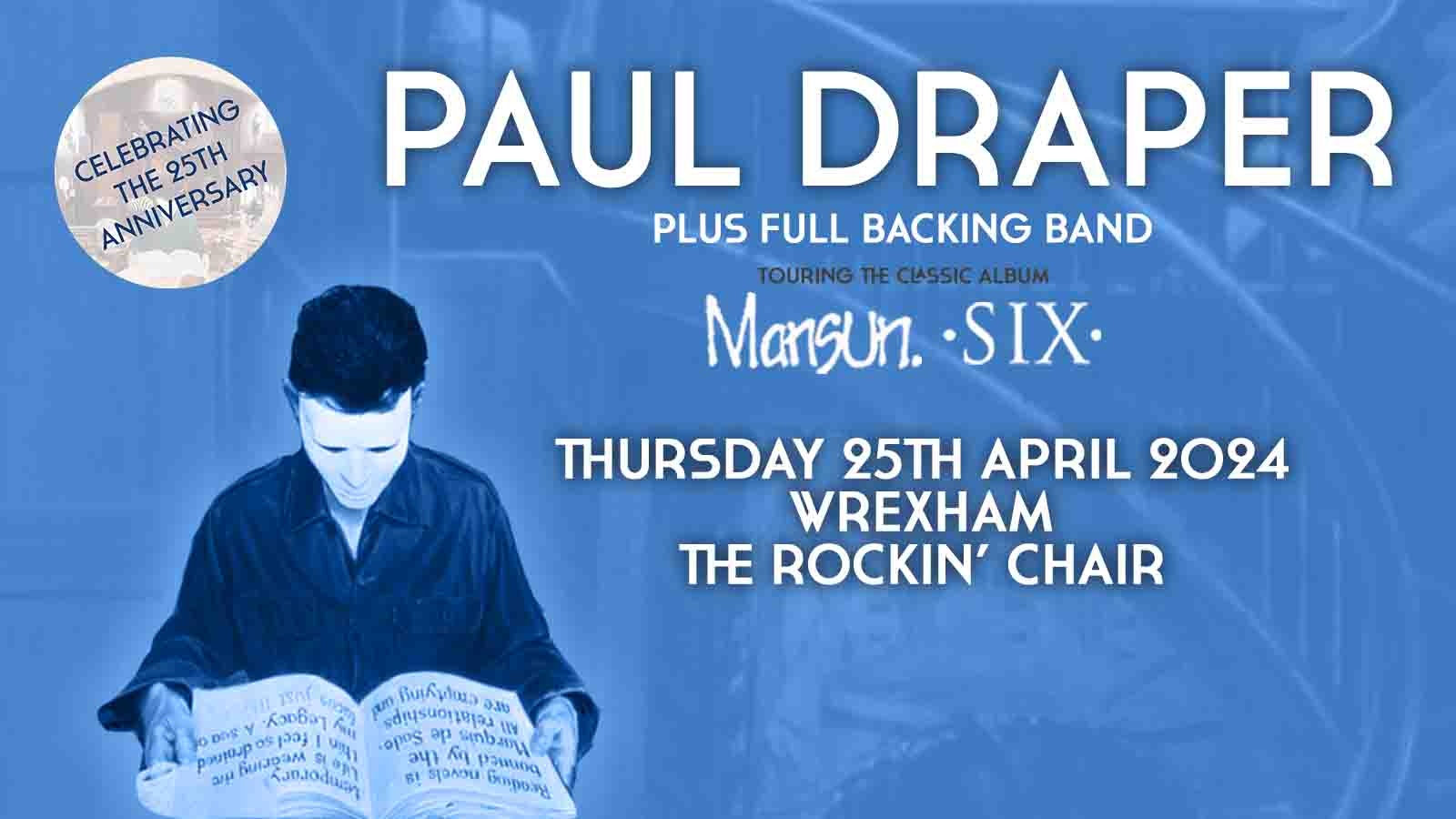 Paul Draper (Mansun) at The Rockin’ Chair, Wrexham