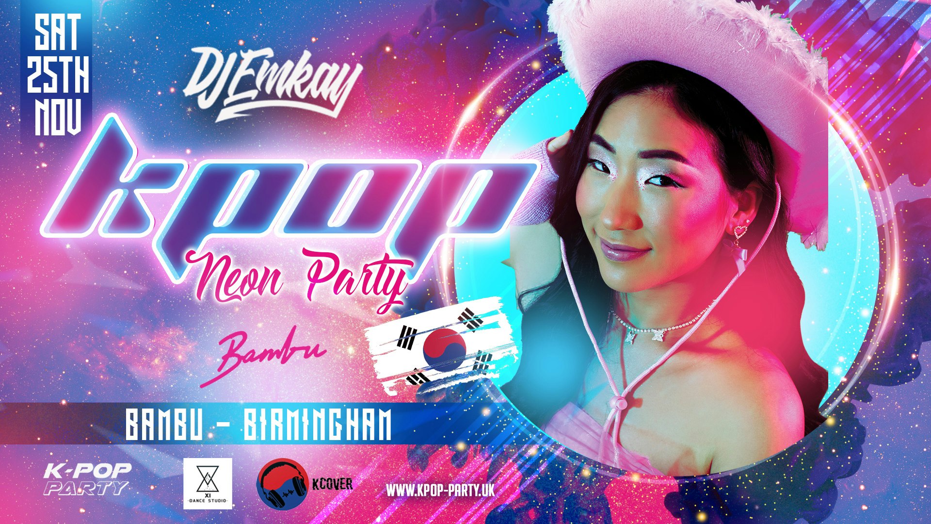 K-Pop NEON Party Birmingham – DJ EMKAY | Saturday 25th November