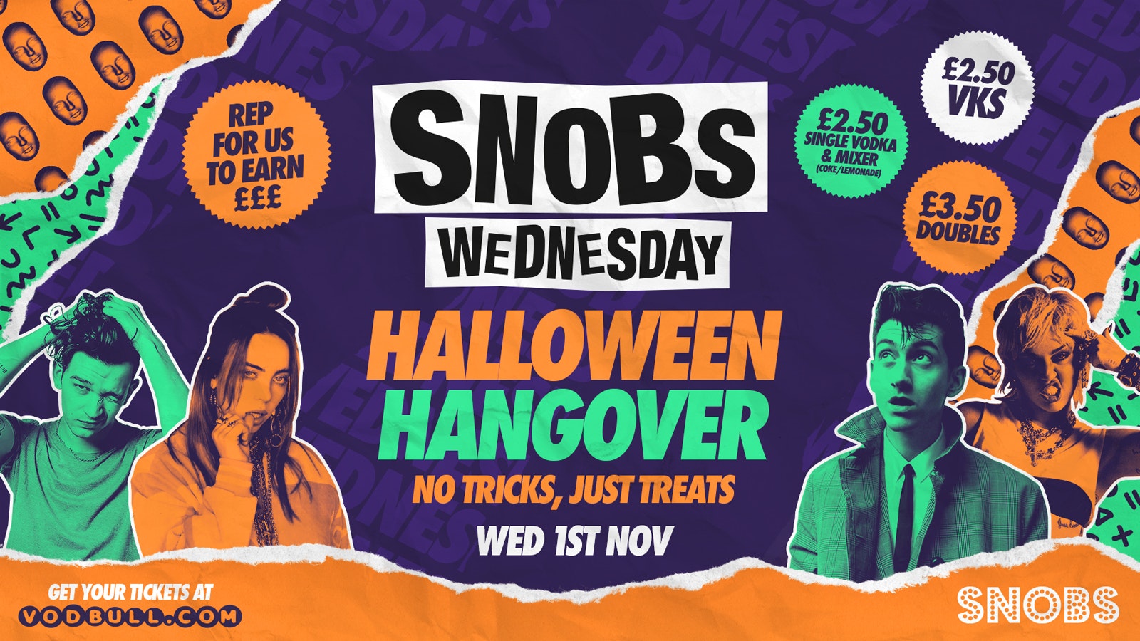 🎶 Snobs Wednesday [TONIGHT!] HALLOWEEN HANGOVER! Inc. A TREAT, no tricks!! 🎶 01/11