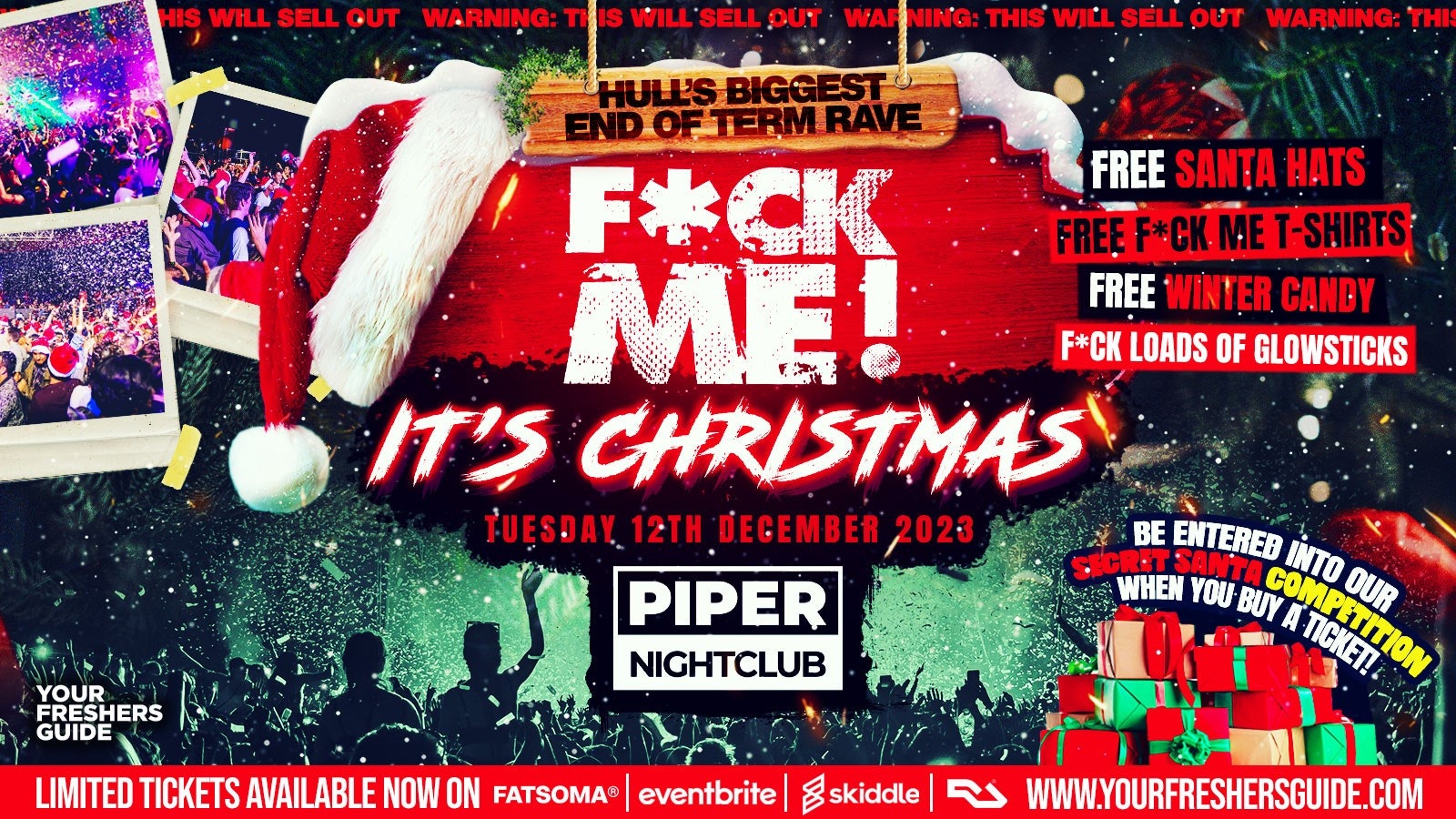 F*CK ME It’s Christmas | Hull Freshers 2023 – First 100 Tickets Only £1! 🎉