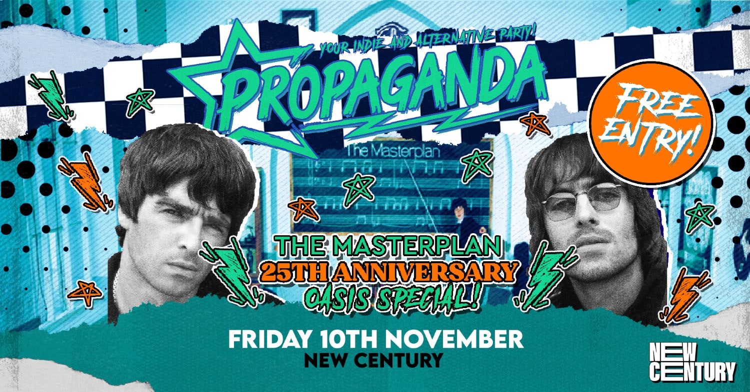 Propaganda Manchester – The Masterplan – 25th Anniversary – Oasis Special!