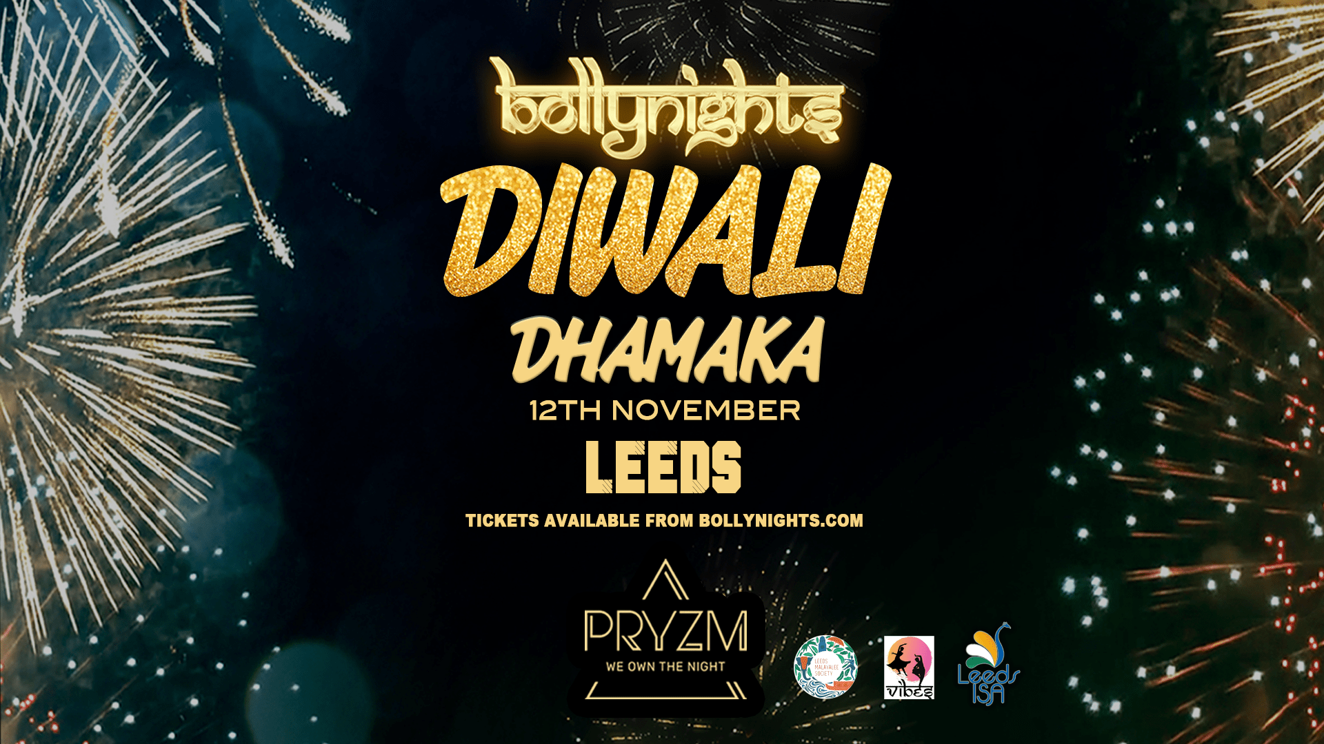 Bollynights x ISA Leeds: DIWALI DHAMAKA  – Sunday 12th November | Pryzm