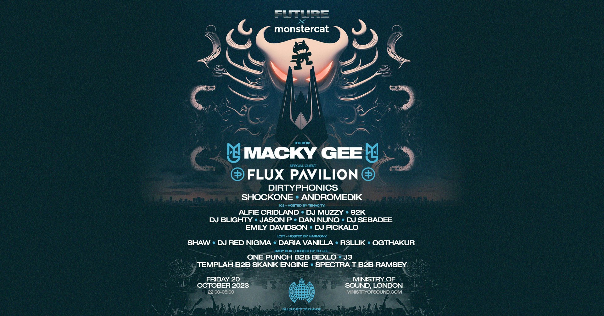 Ministry of Sound Presents: MACKY GEE + FLUX PAVILION 🎧 THIS WILL SELL OUT