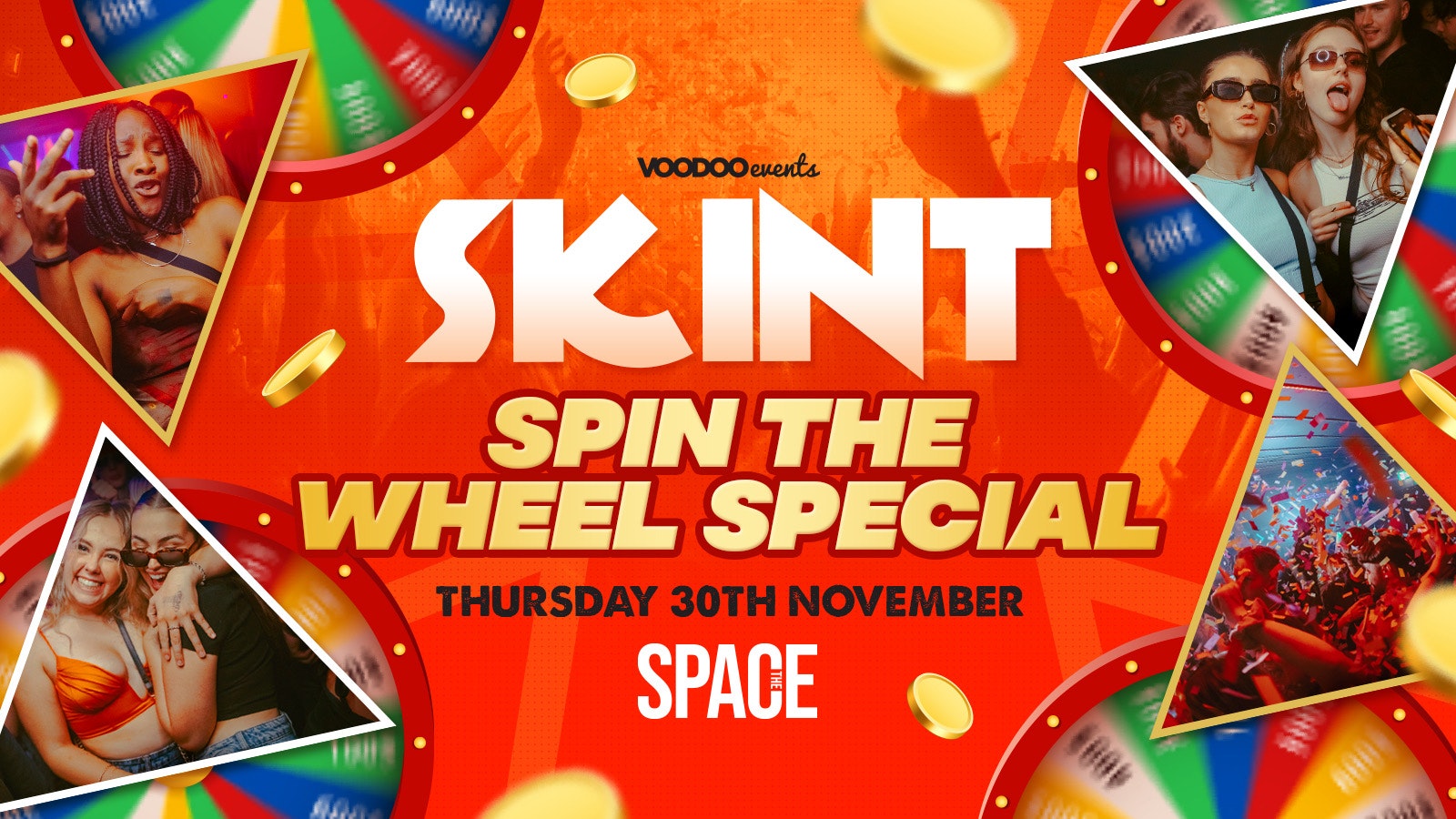 Skint Thursdays at Space – Spin The Wheel Special –  30th November