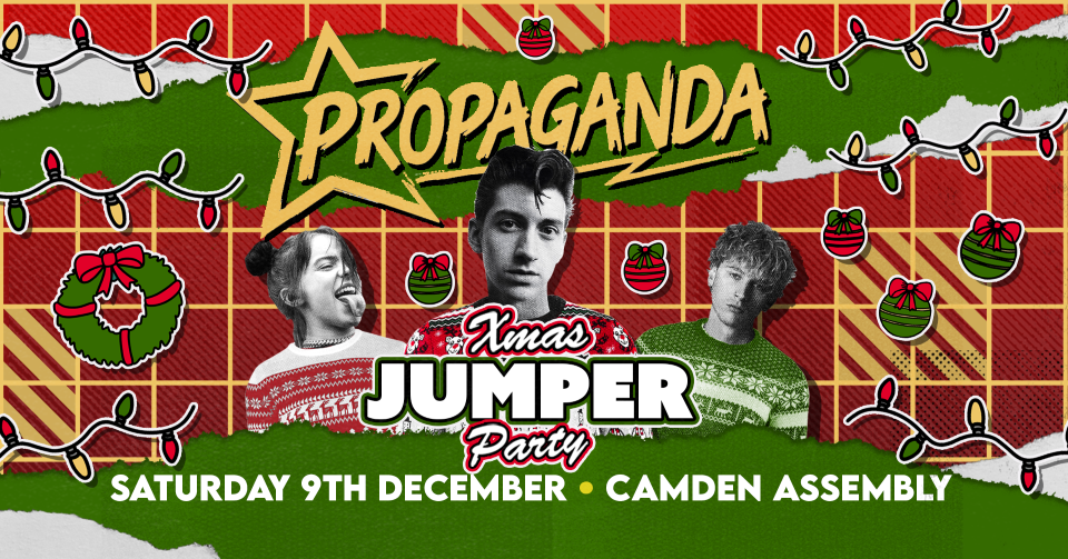 Xmas Jumper Party! Propaganda London – Your indie & alternative Party at Camden Assembly!