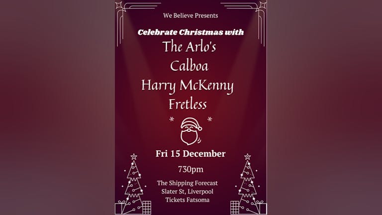 THE ARLO’S CHRISTMAS SHOW with CALBOA, Harry McKenny and Fretless
