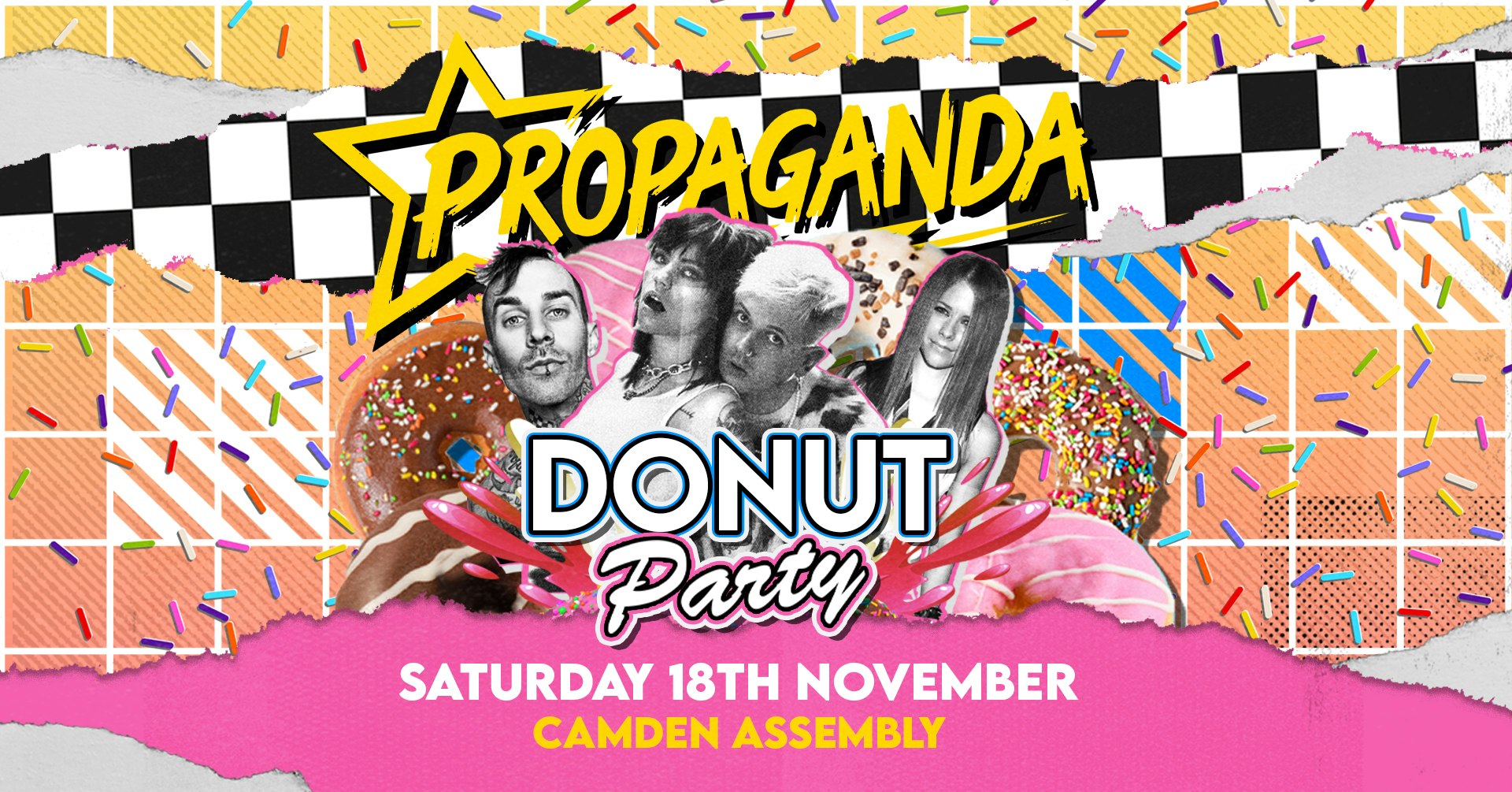 This Saturday! Donut Party! – Propaganda London – Your indie & alternative Party at Camden Assembly!