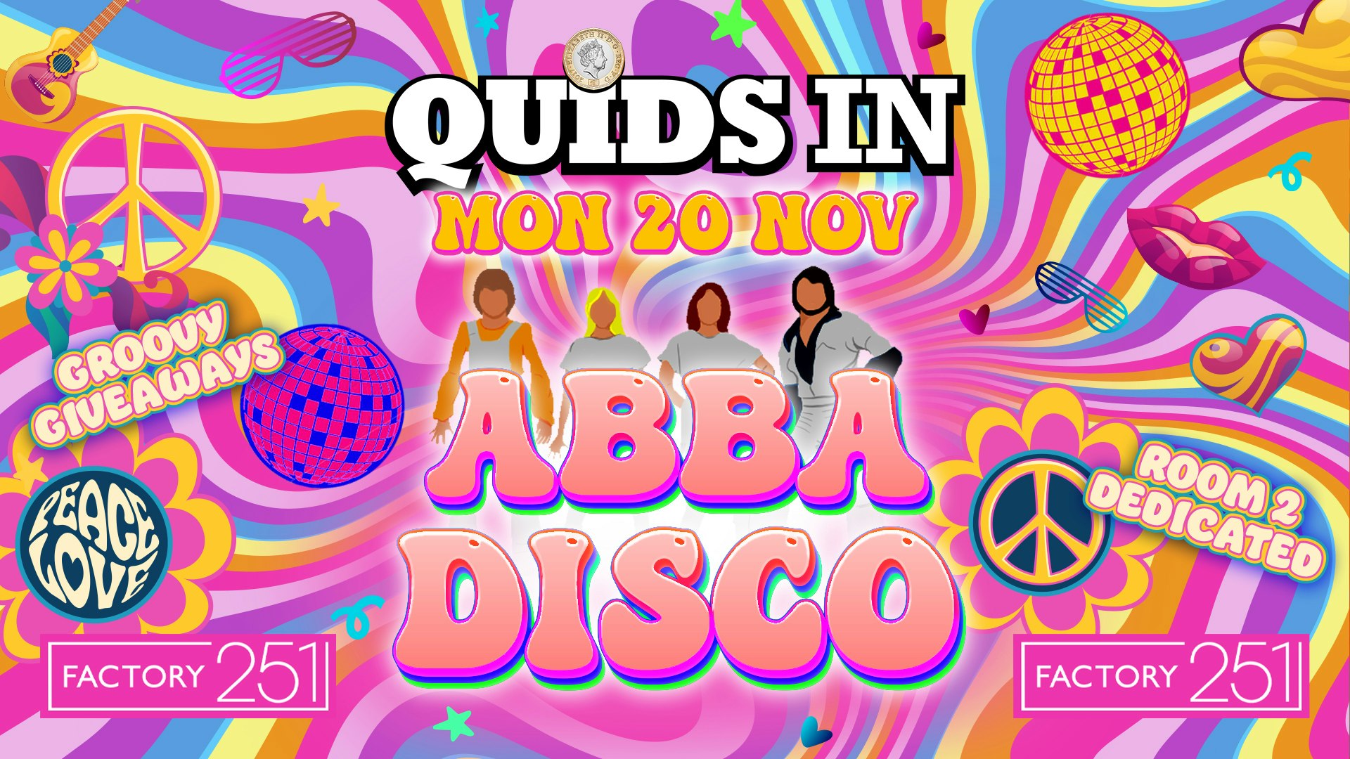 QUIDS IN MONDAYS 🏆  MCR’s Biggest Monday 🌸 ABBA DISCO ROOM 2 SPECIAL / 3 Music Floors*