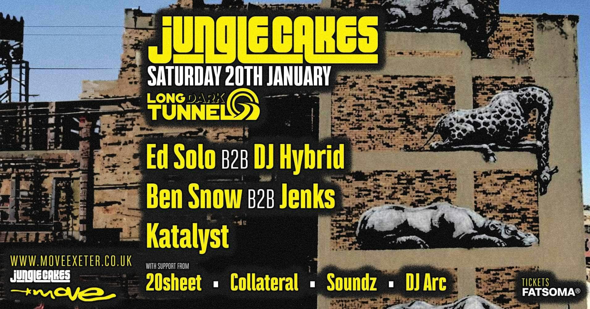 JUNGLE CAKES – ED SOLO – DJ HYBRID – BEN SNOW – JENKS – KATALYST – DNB – EXETER