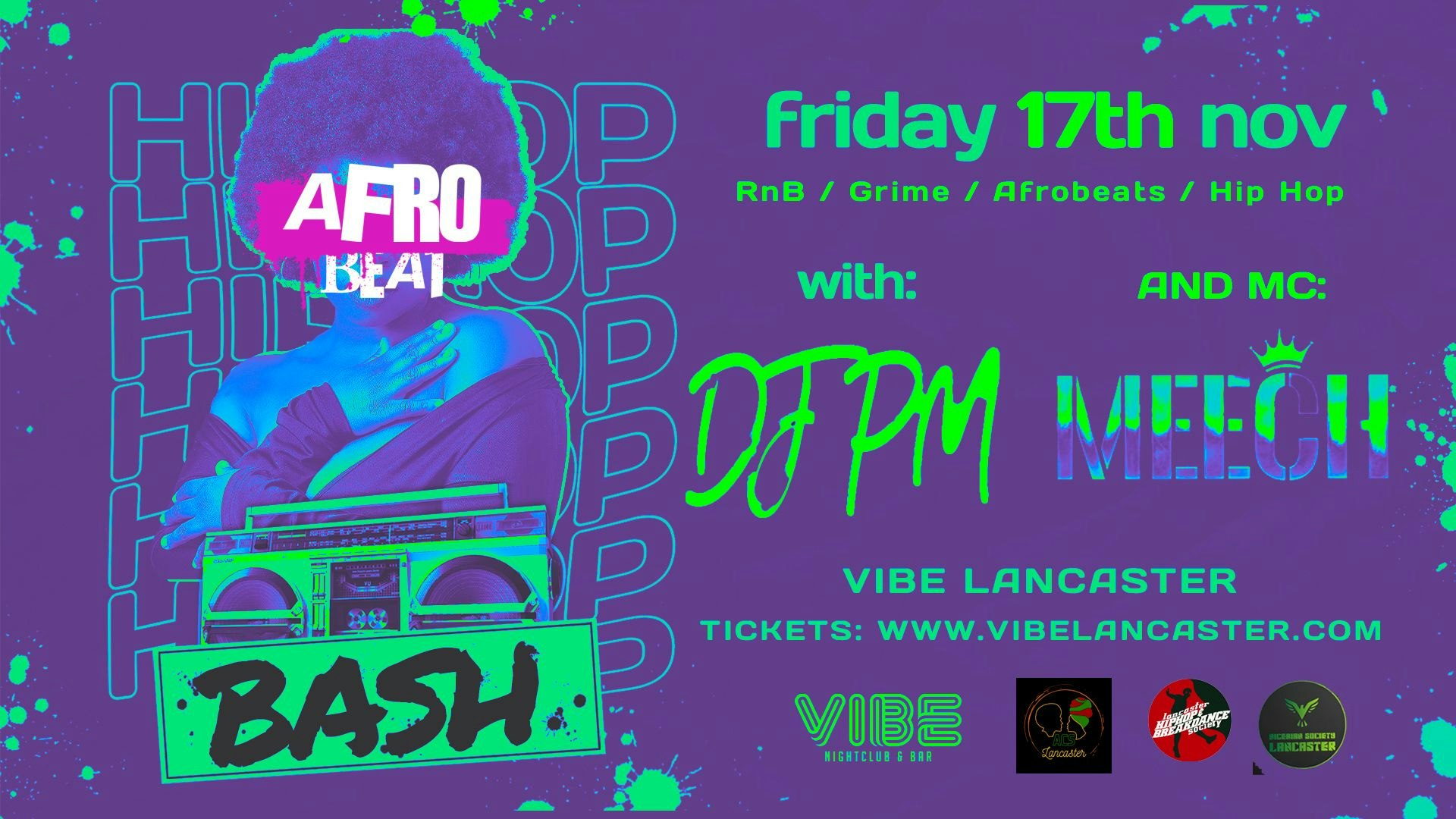 Vibe Fridays – Hip Hop vs Afrobeat Bash