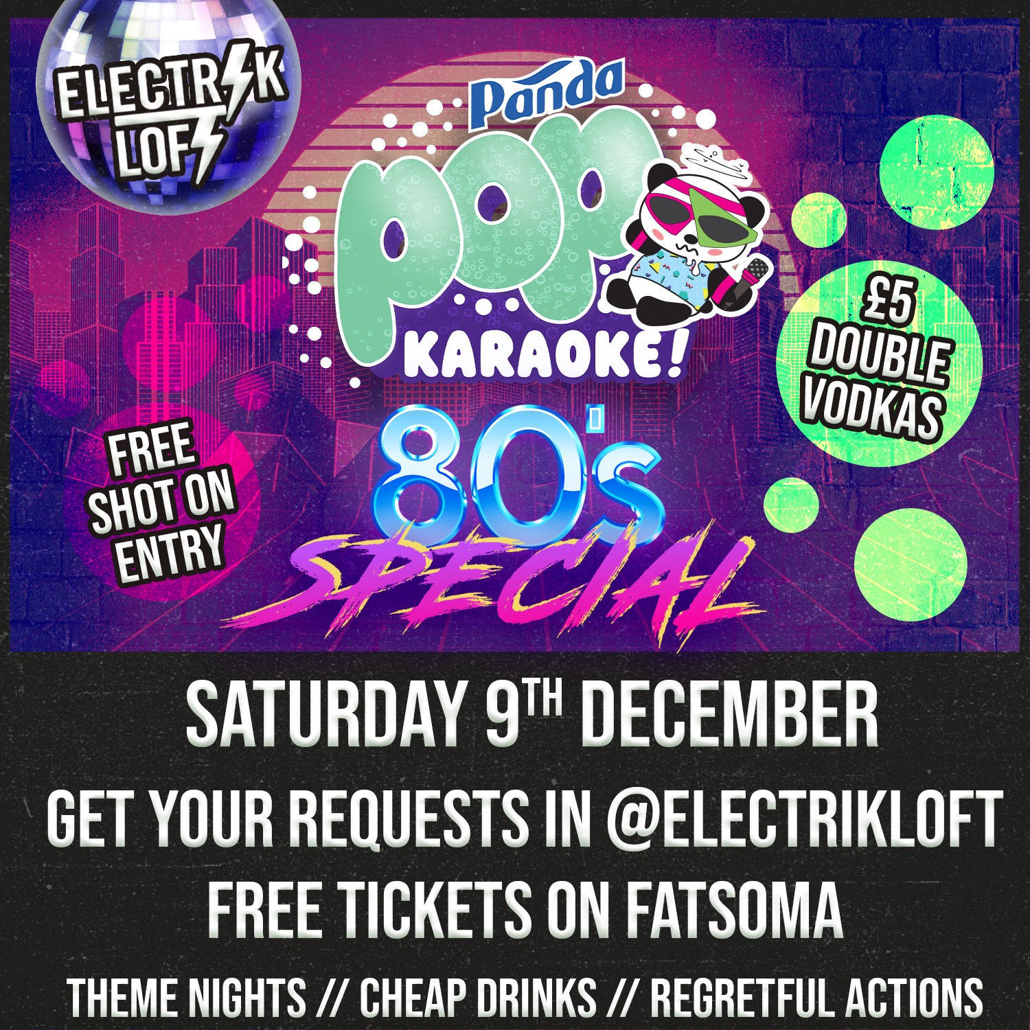 80's Special Panda Pop Karaoke! - Electrik Warehouse