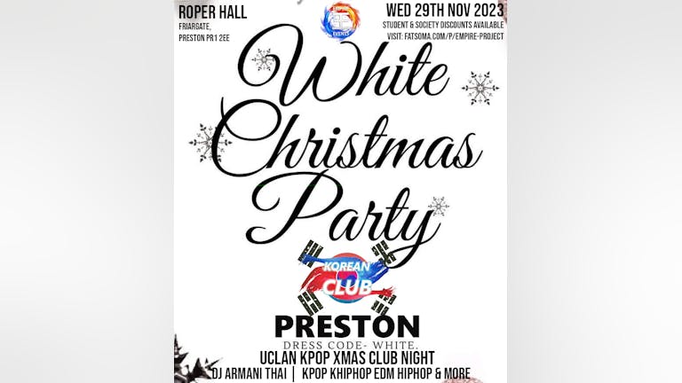 KOREAN CLUB Preston UCLan XMas Party: White Christmas Edition | KPop KHipHop EDM | £5 Entry for Soc Members | 29/11/23