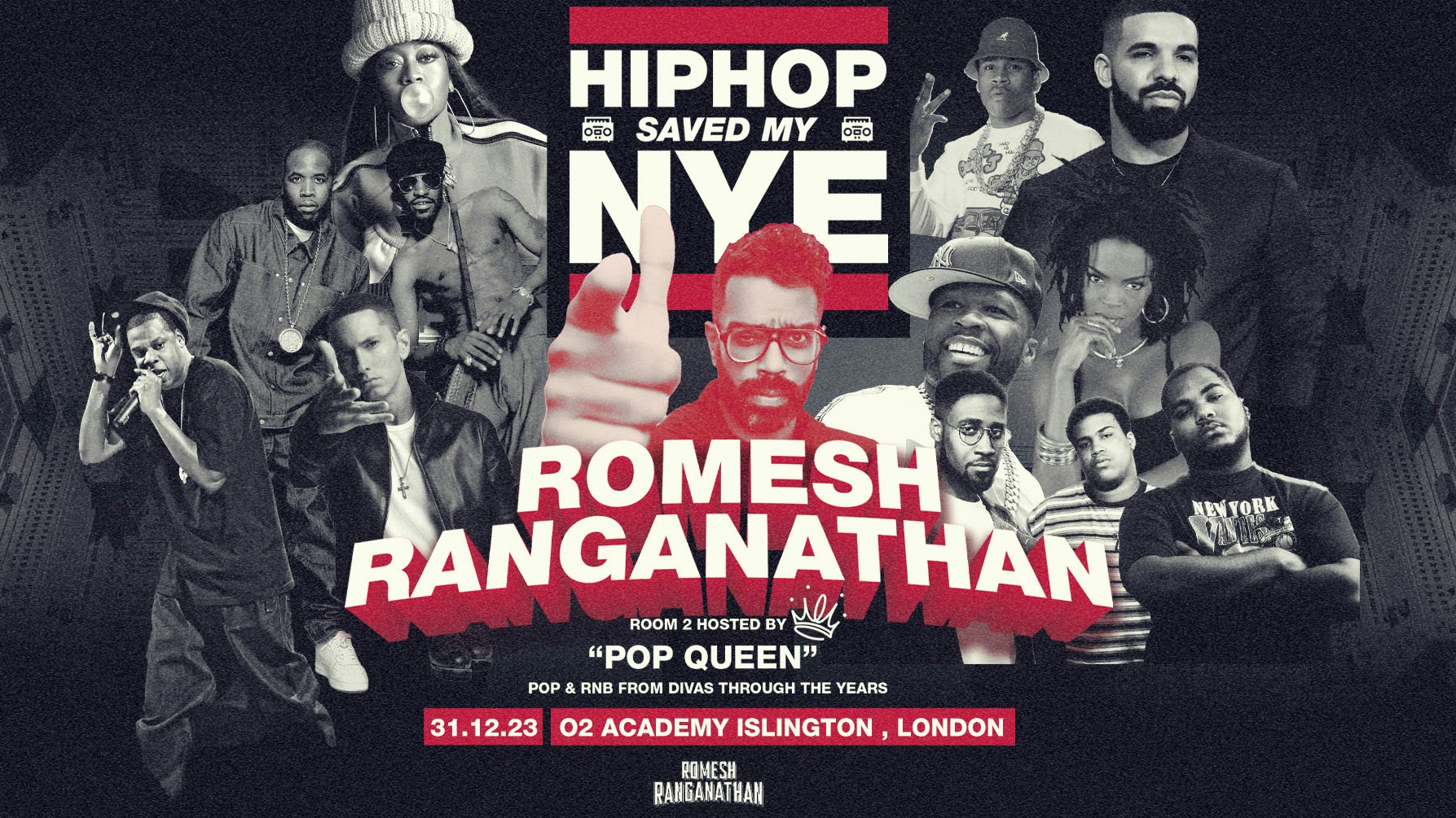 Romesh Ranganathan’s: Hip Hop Saved My New Year’s Eve 2023 👑 o2 Academy Islington