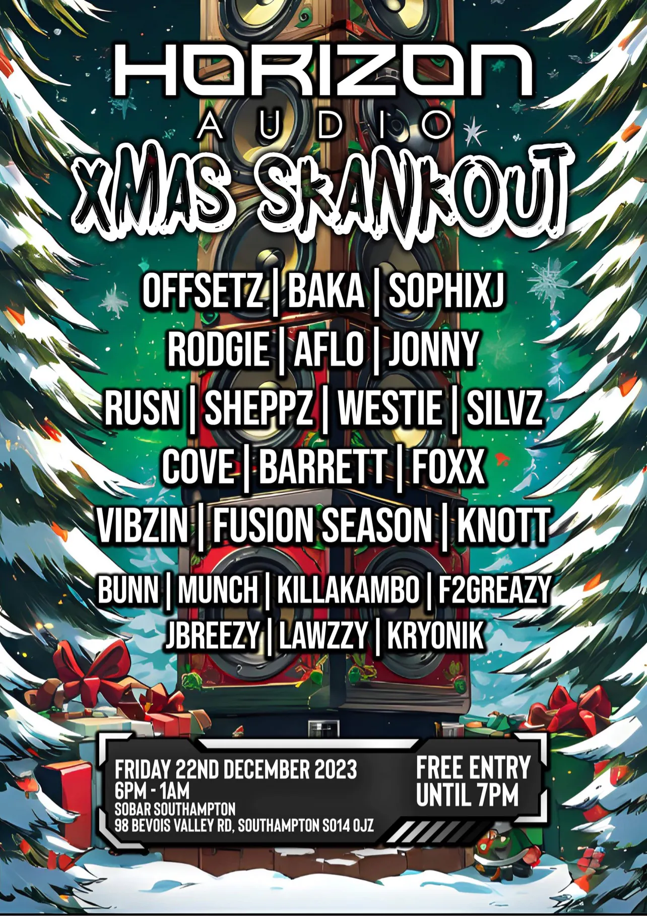 Horizon Audio - Xmas Skankout. (FREE RAVE) at Sobar Southampton ...