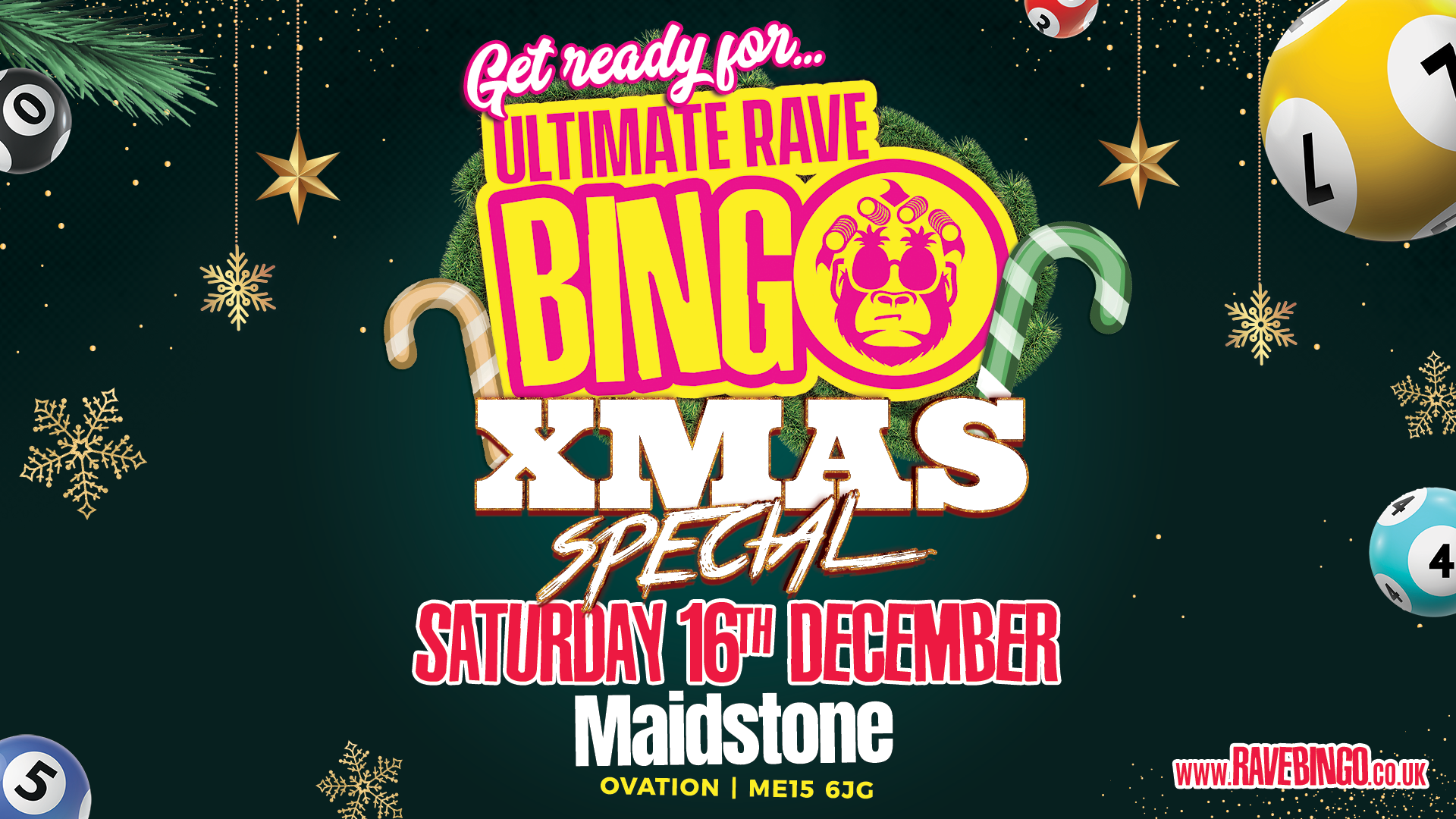 Ultimate Rave Bingo // Maidstone // Saturday 16th December