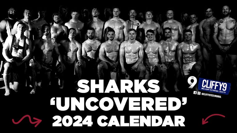 Cliffy 9 Sharks Uncovered Calendar 2024