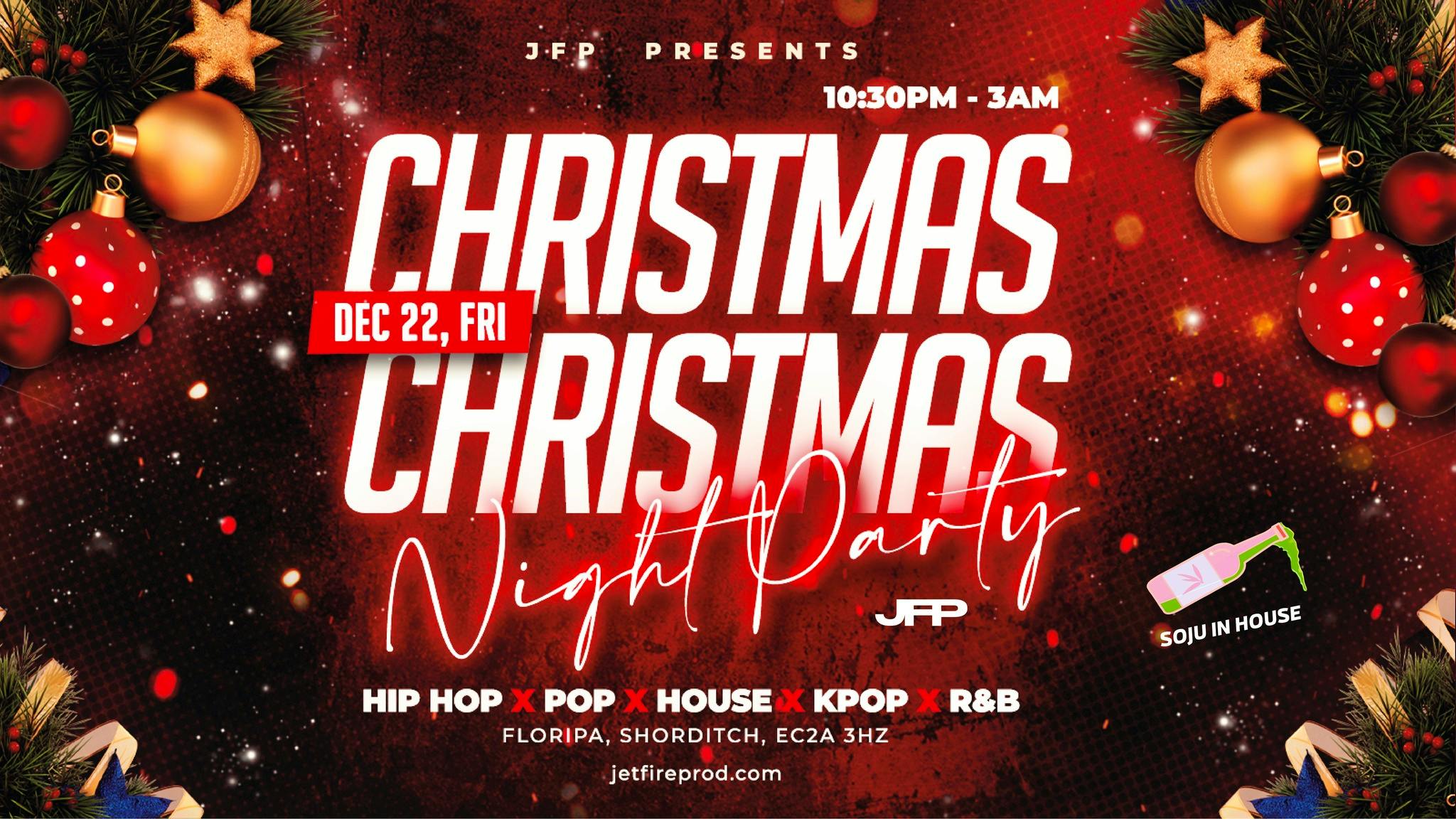 Jetfire Presents: ﻿Christmas Soju Party at Floripa Shoreditch! 🌟🎄