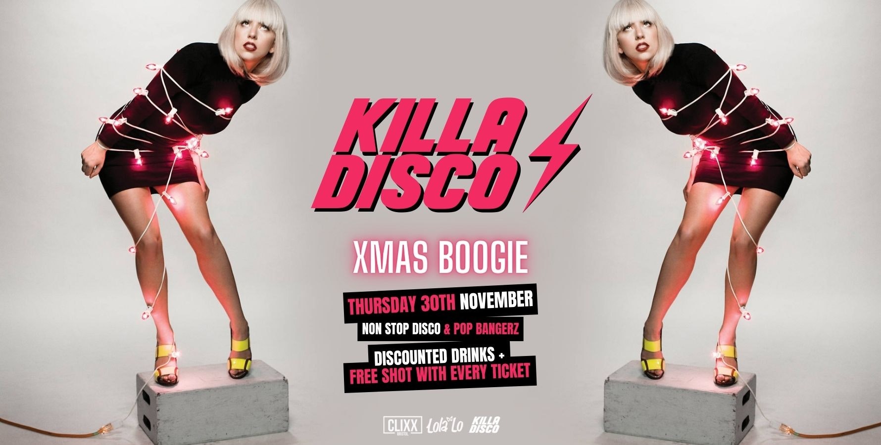 KILLA DISCO ⚡ XMAS Boogie – Killa Tunes + Killa Drinks / Free shot with every ticket 😋