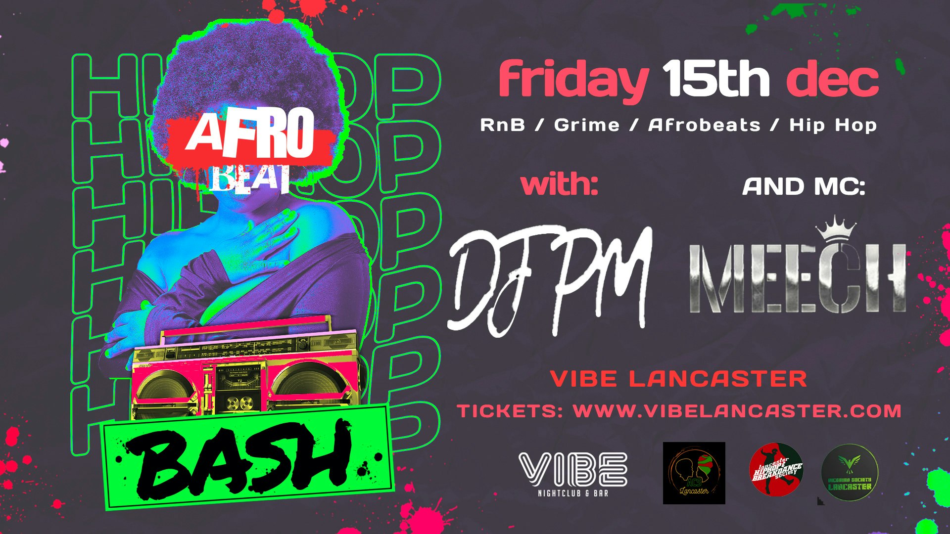 Vibe Fridays – Hip Hop vs Afrobeat Bash / End of Term Party