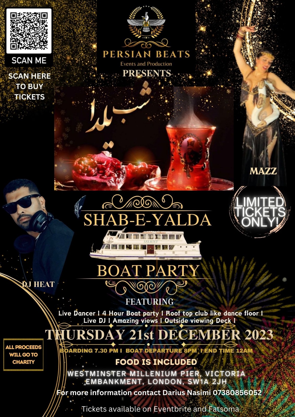 SHAB-E-YALDA PERSIAN BOAT PARTY 2023 at Westminster Millennium