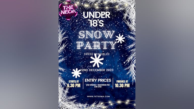 Under 18's Christmas Snow Party 