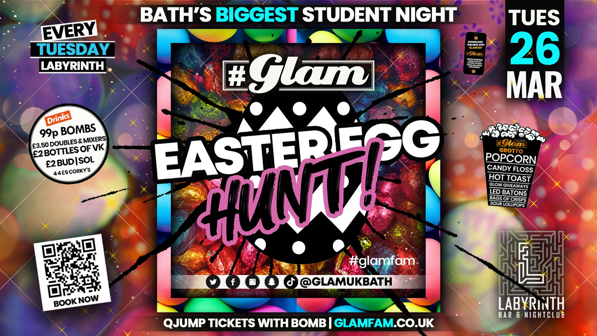 Glam – Bath’s Biggest Student Night – Easter Party 🐰  | Tuesdays at Labs