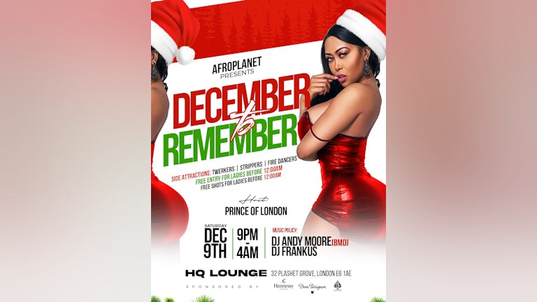 DECEMBER TO REMEMBER PARTY *ADULT PARTY 