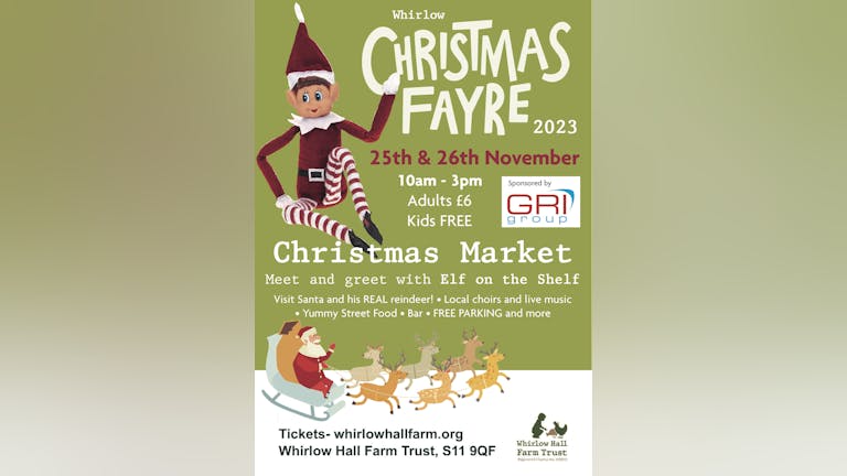 Whirlow Christmas Fayre 2023 - sponsored by GRI Group