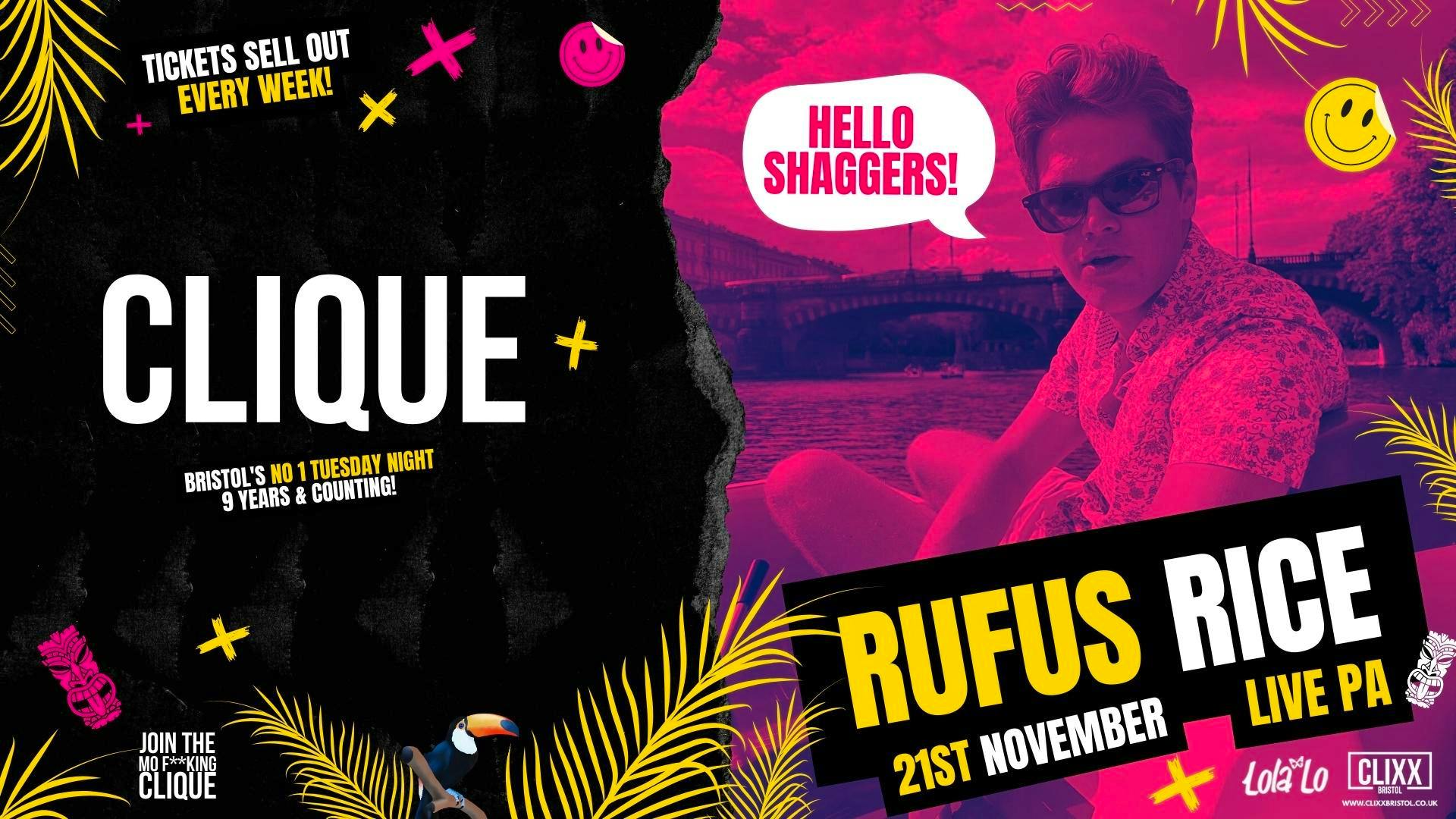 CLIQUE | RUFUS RICE – Live PA 😍 // JOIN THE MO F**KING CLIQUE 🔥