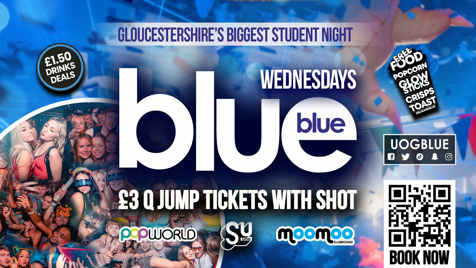 Blue and Blue – Gloucestershire’s Biggest Student Night 💙 £3 Tickets with Shot