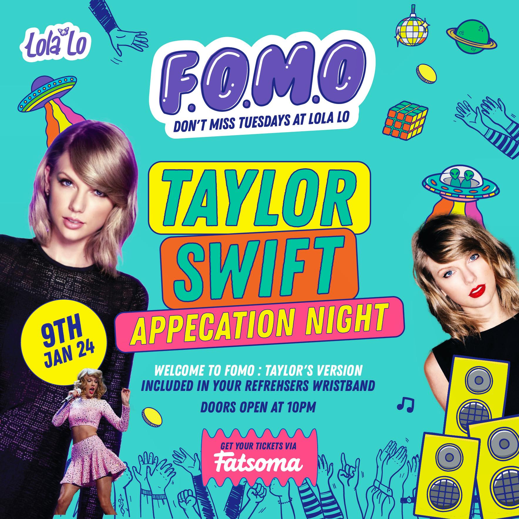 F.O.M.O – Refreshers Taylor Swift Appreciation Night 🩷
