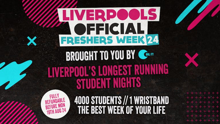 Liverpool's Official Freshers 2024 All Access Wristband 