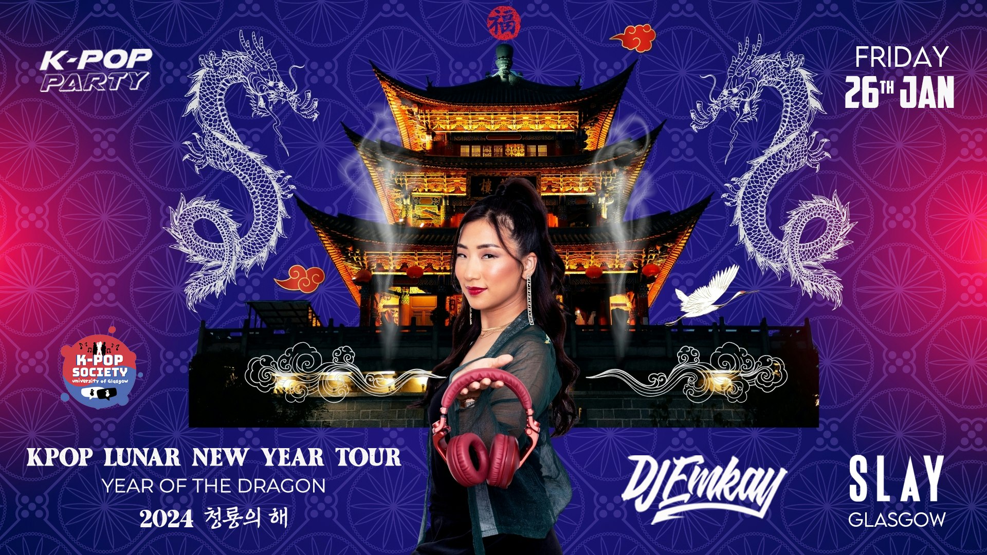 K-Pop LUNAR NEW YEAR Party Glasgow with DJ EMKAY | Friday 26th January