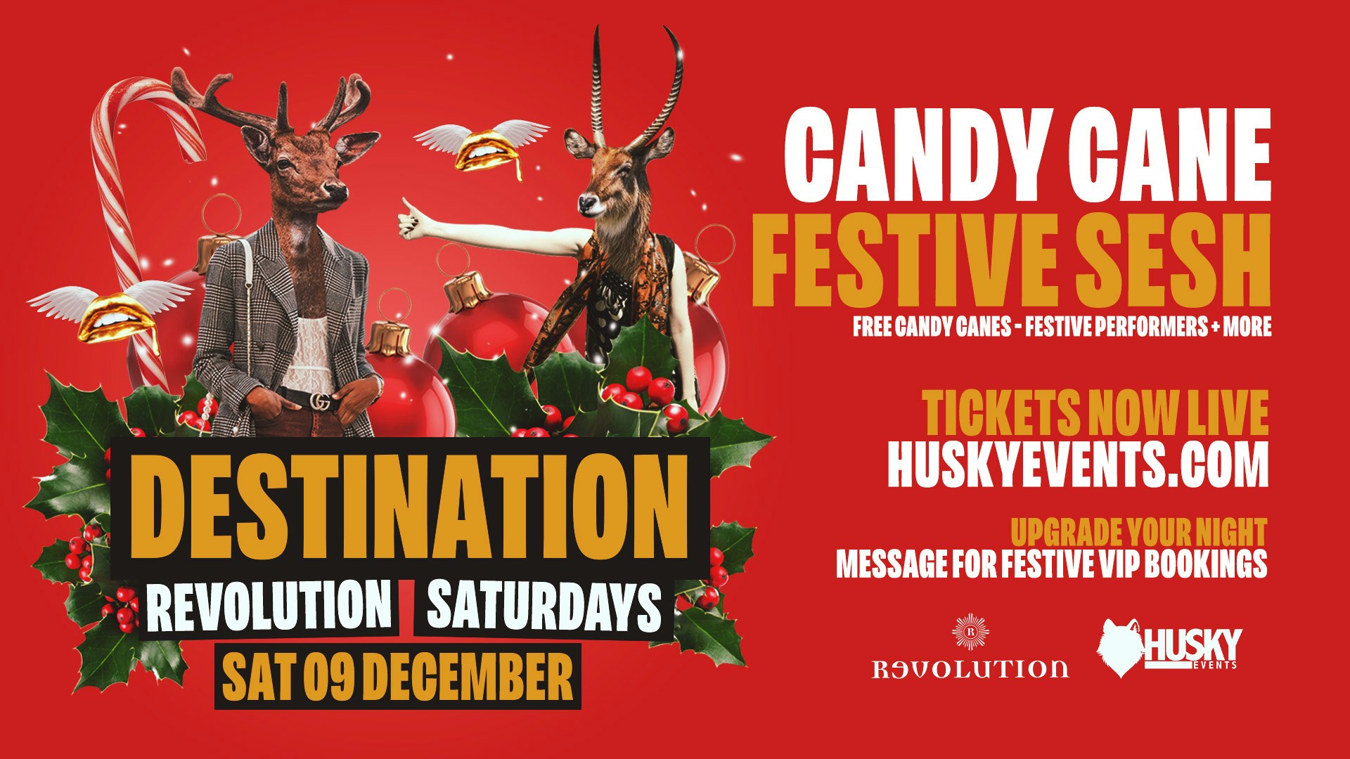 Destination Saturdays x Revolution Brighton ➤ Candy Cane Festive Sesh ➤ 09.12.23