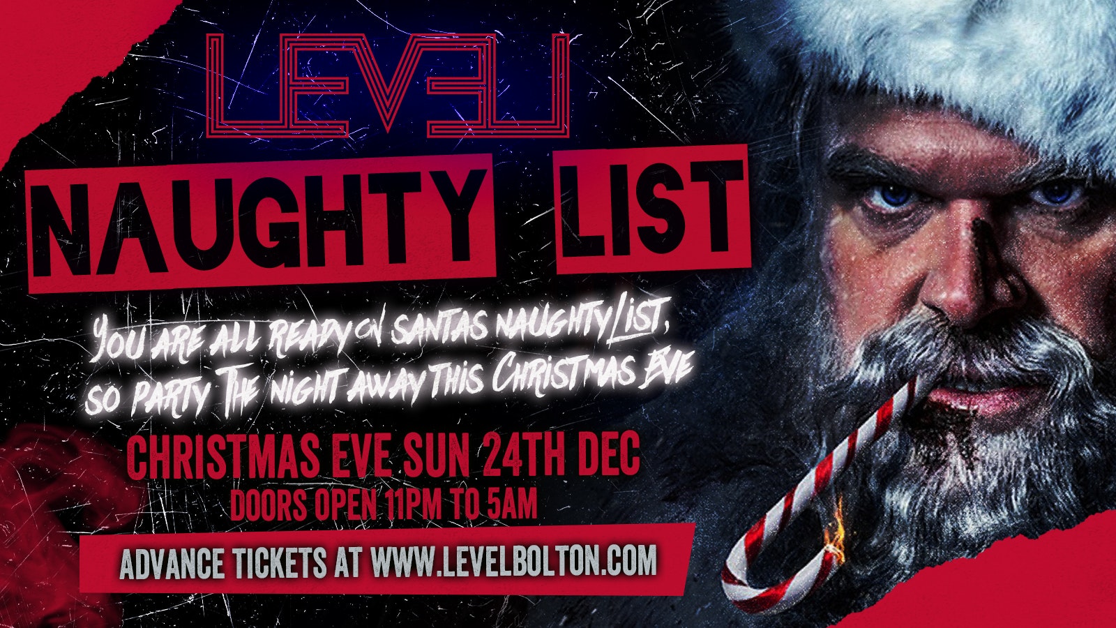 Christmas Eve  – Santa’s Naughty List 11pm to 4am @ Level