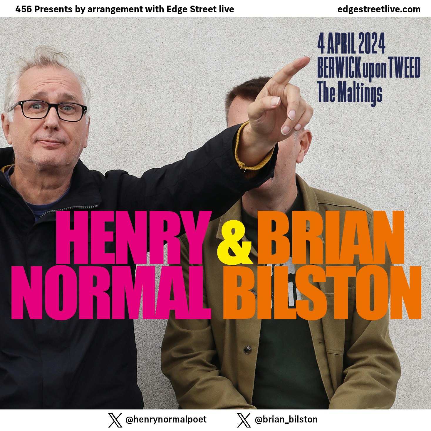 Brian Bilston & Henry Normal | Maltings Theatre, Berwick-upon-Tweed
