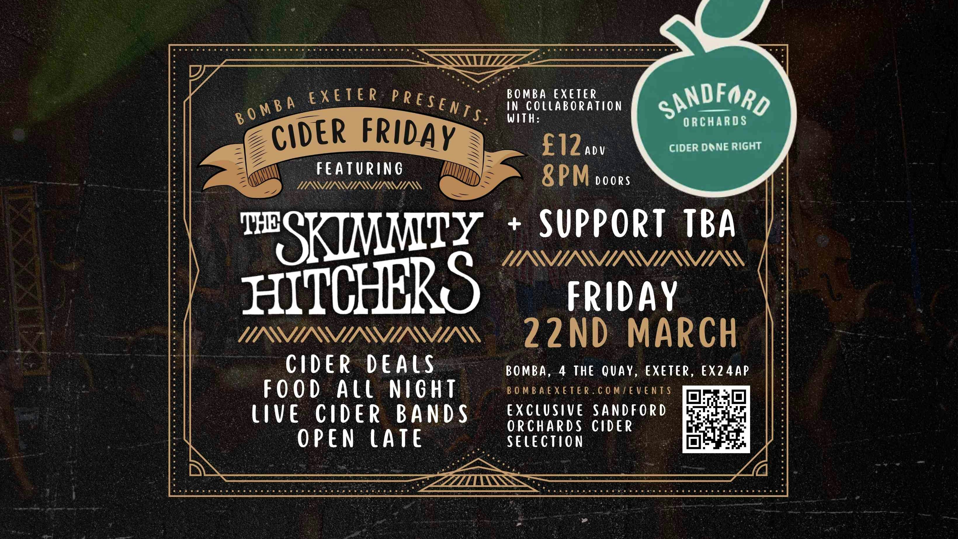CIDER FRIDAY w/ Skimmity Hitchers at Bomba Exeter (In Collaboration w/ Sandford Orchards)