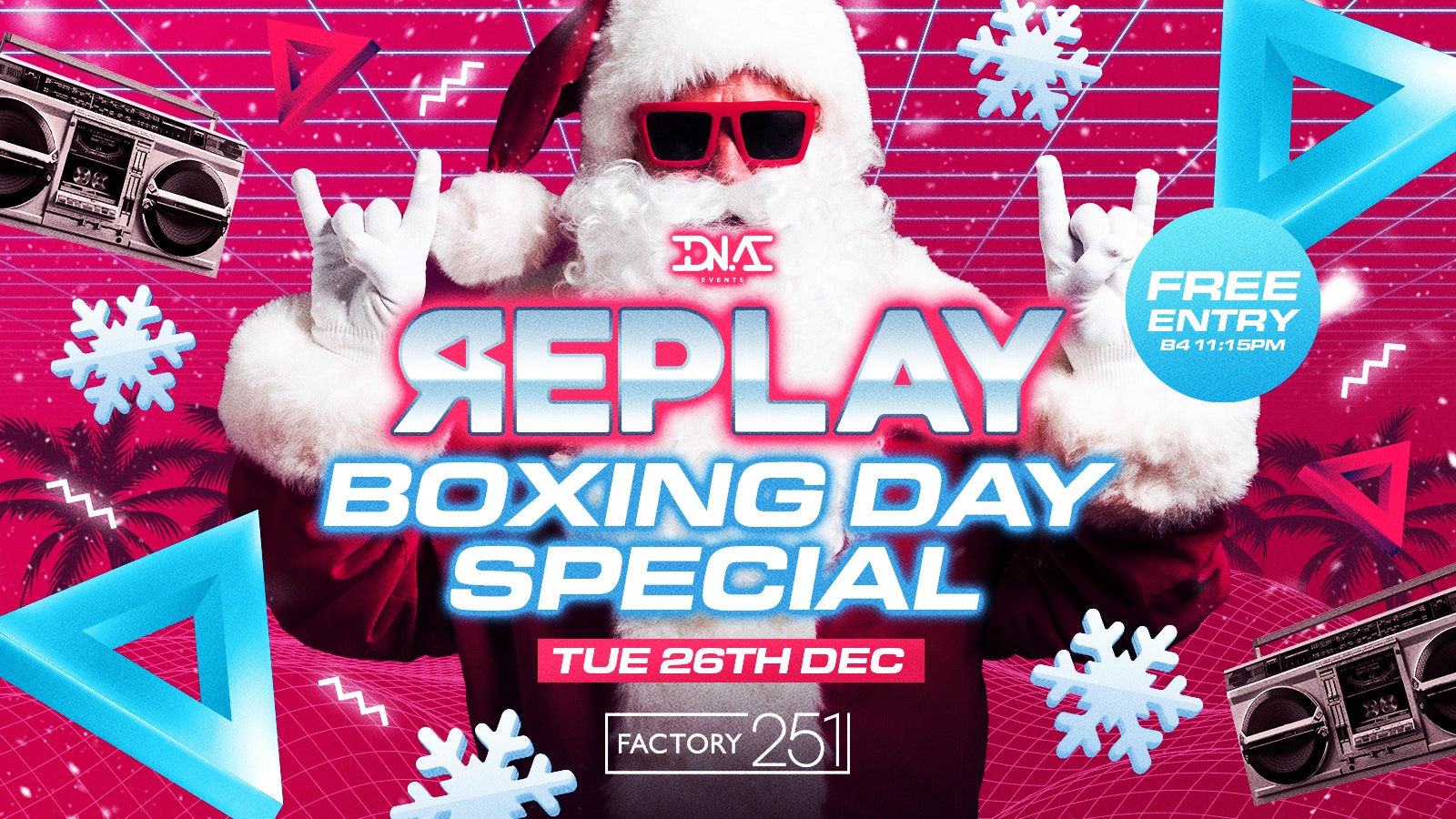 Replay Tuesdays Boxing Day Special – FREE ENTRY 🎁